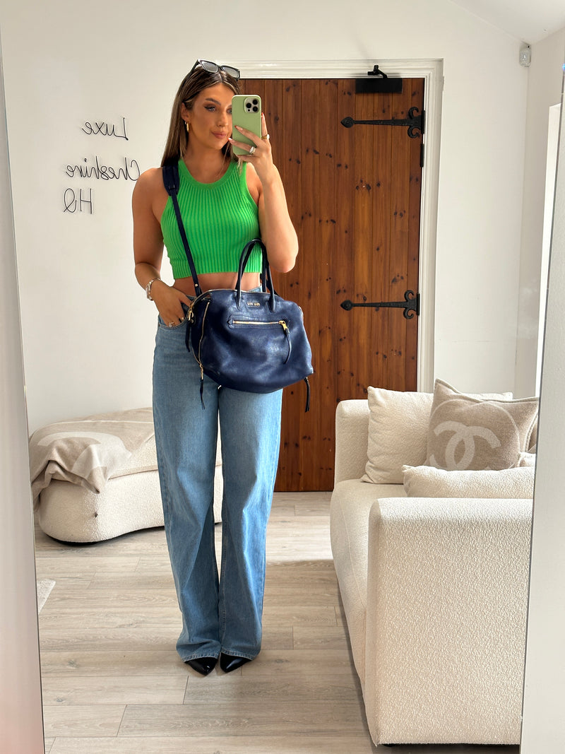 Miu Miu Navy Tote Bag