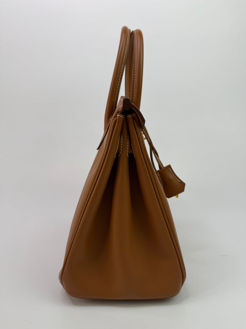 Hermès Birkin 30 In Gold Sellier Epsom Leather GHW