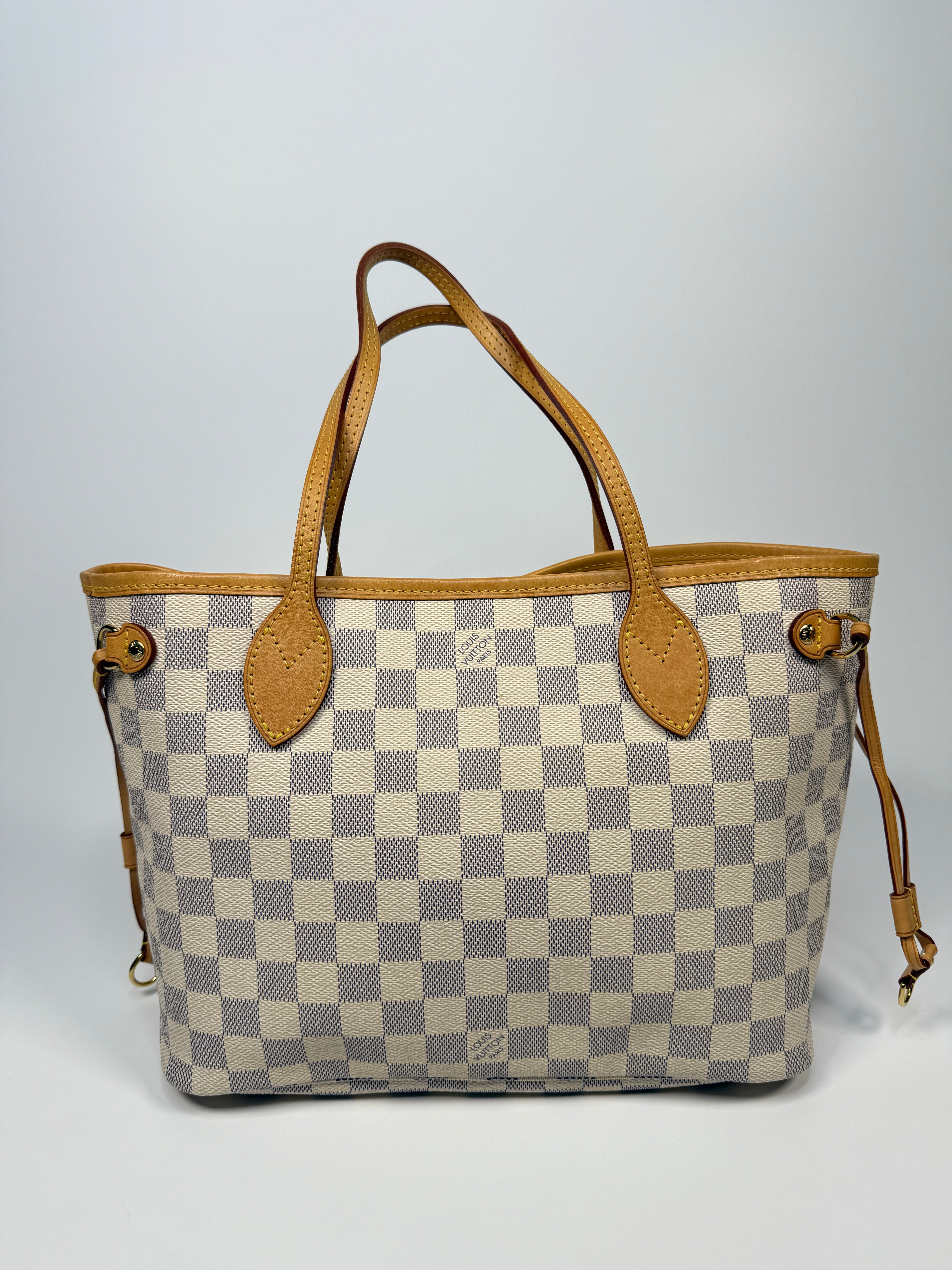Louis Vuitton Neverfull PM Bag In Damier Azur. Authentic and pre loved in excellent condition