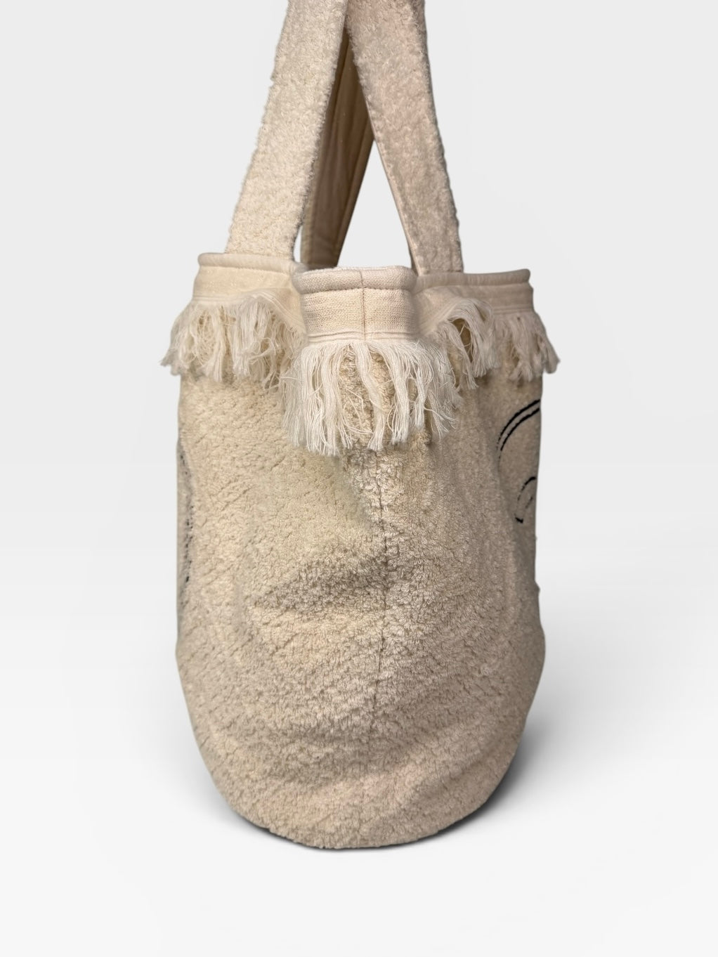 Chanel  Beach Bag In Cream Towelling
Authentic Pre Loved Verified by Luxe Cheshire Trusted Designer resale