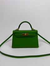 Hermès Mini Kelly ll In Bambou Epsom Leather With GHW