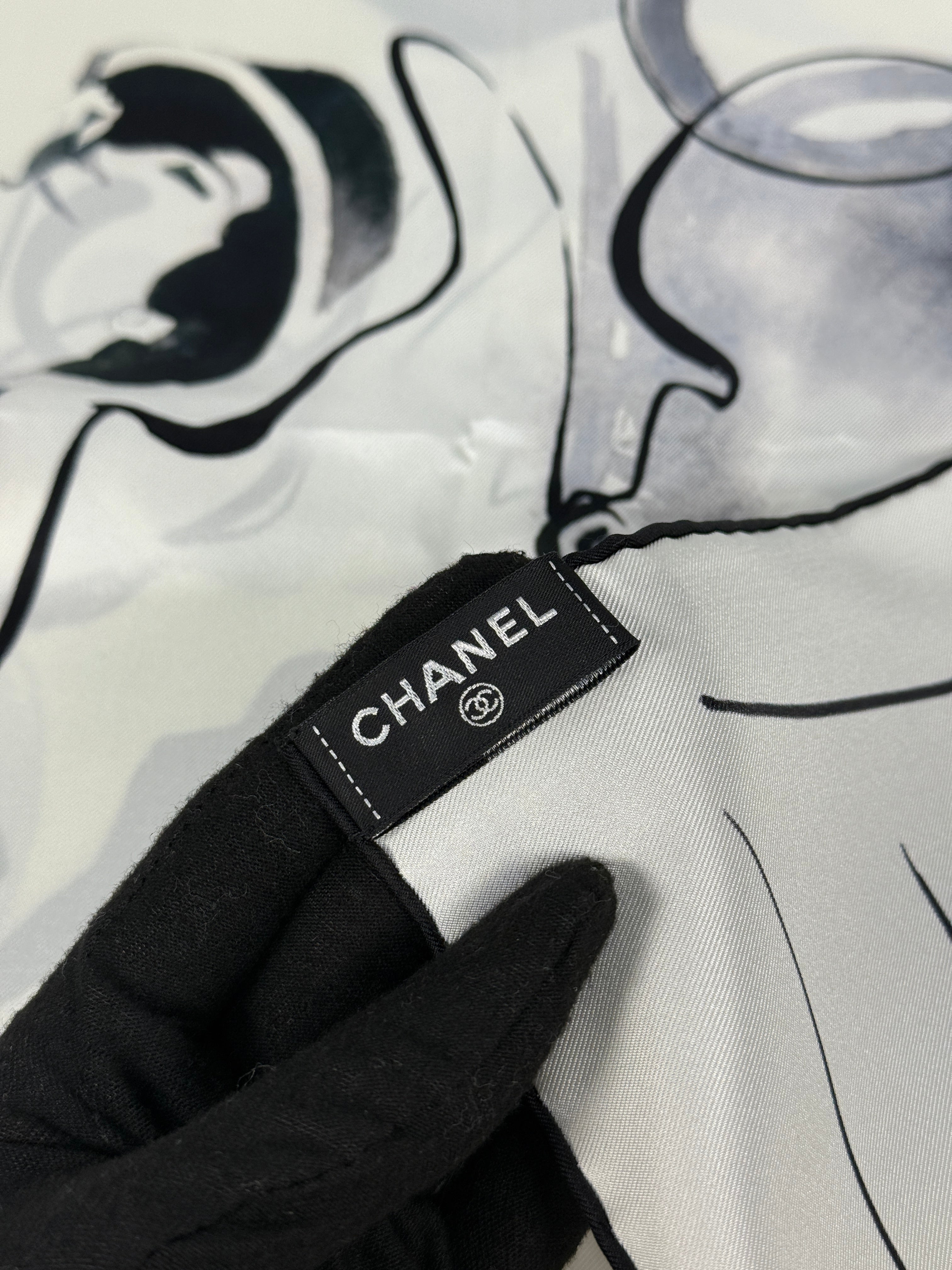 Authentic and preloved Chanel CC Silk Scarf Excellent condition. 100% Authenticity Guarantee 