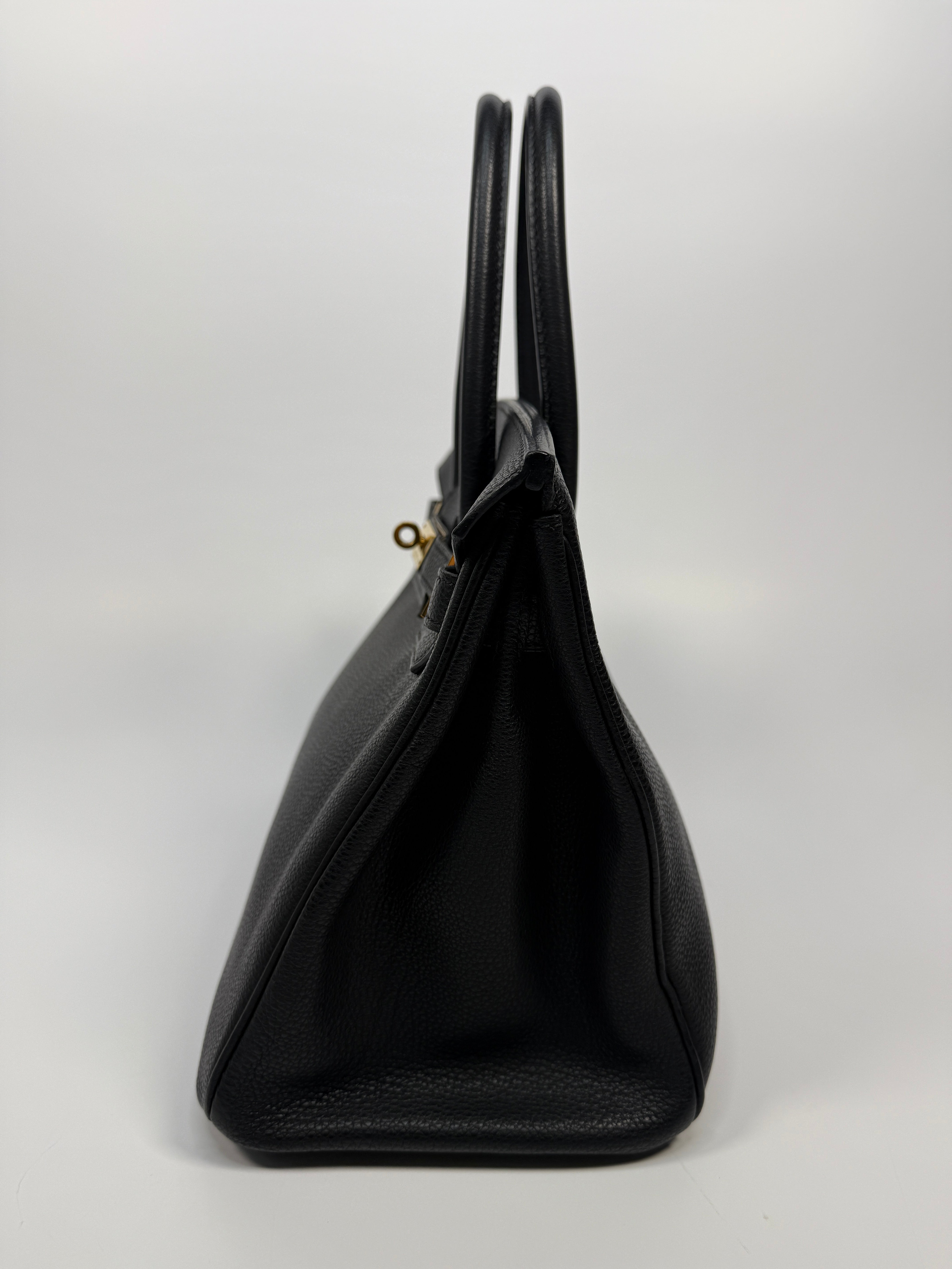 Authentic Pre Loved Hermès Birkin 30 In Black Togo Leather With Gold Hardware Excellent Condition