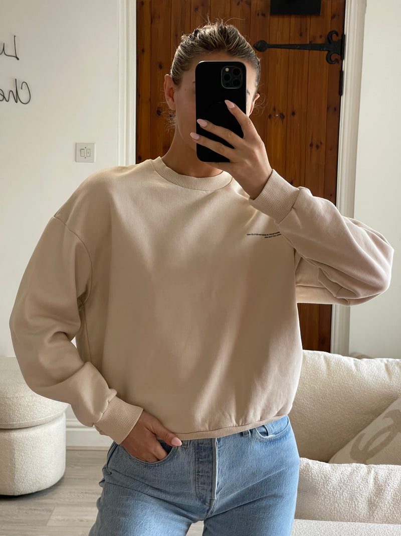 Pangaia 365 Sweater In Sand ( Size S / UK 8-10)