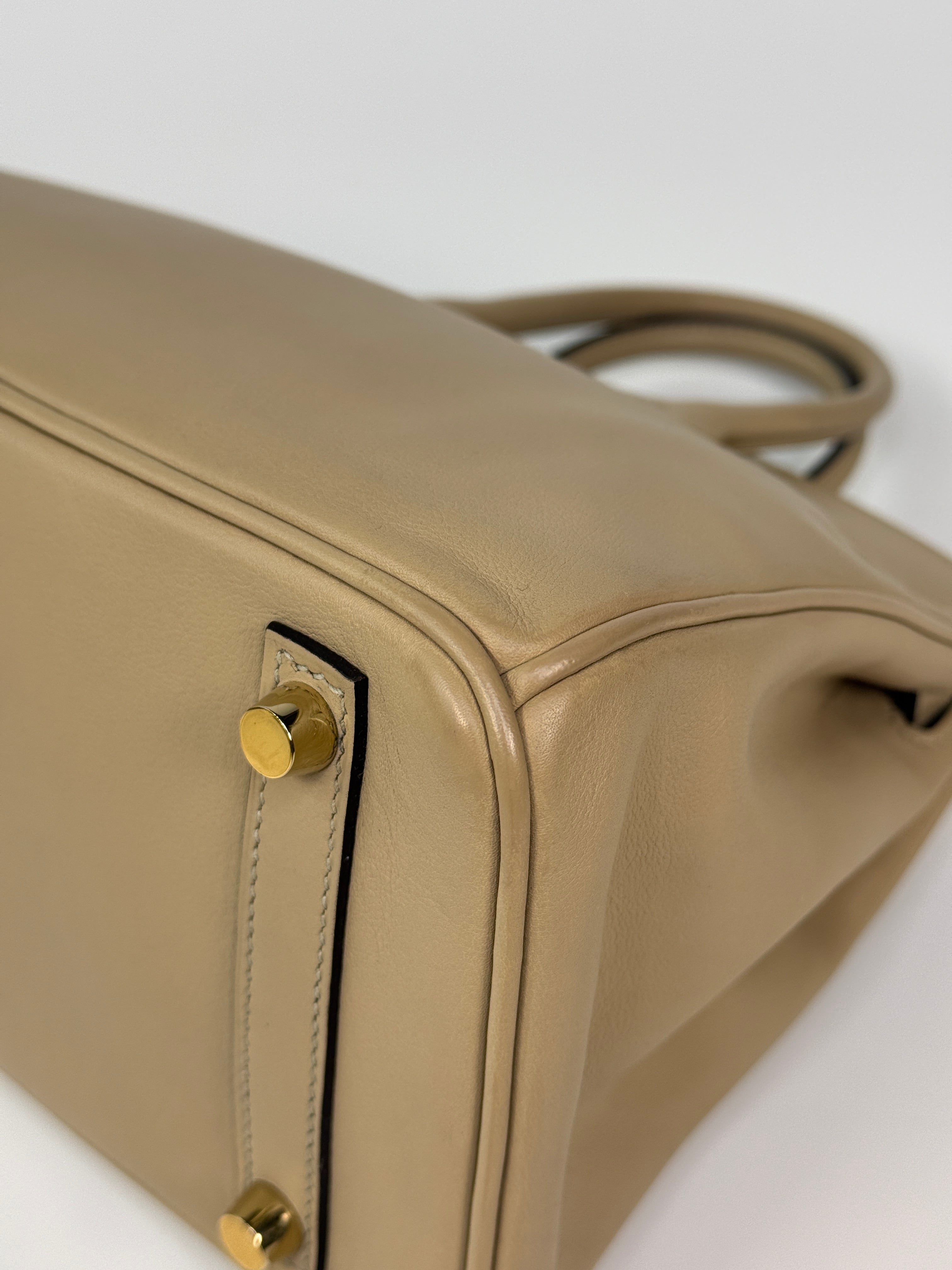 Hermès Birkin 25 In Trench Swift Leather With Gold Hardware