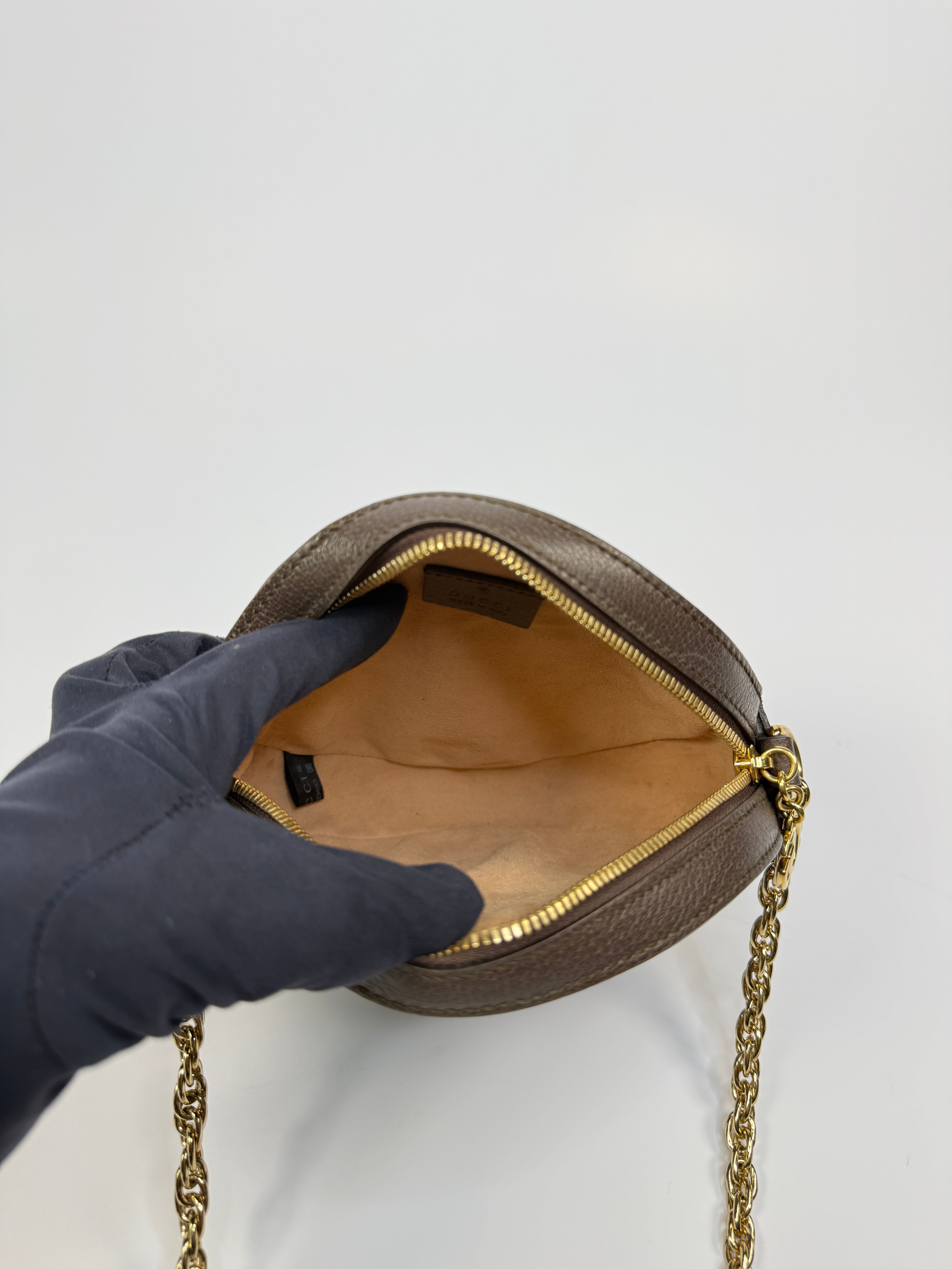 Gucci Mini GG Supreme Round Ophidia Bag