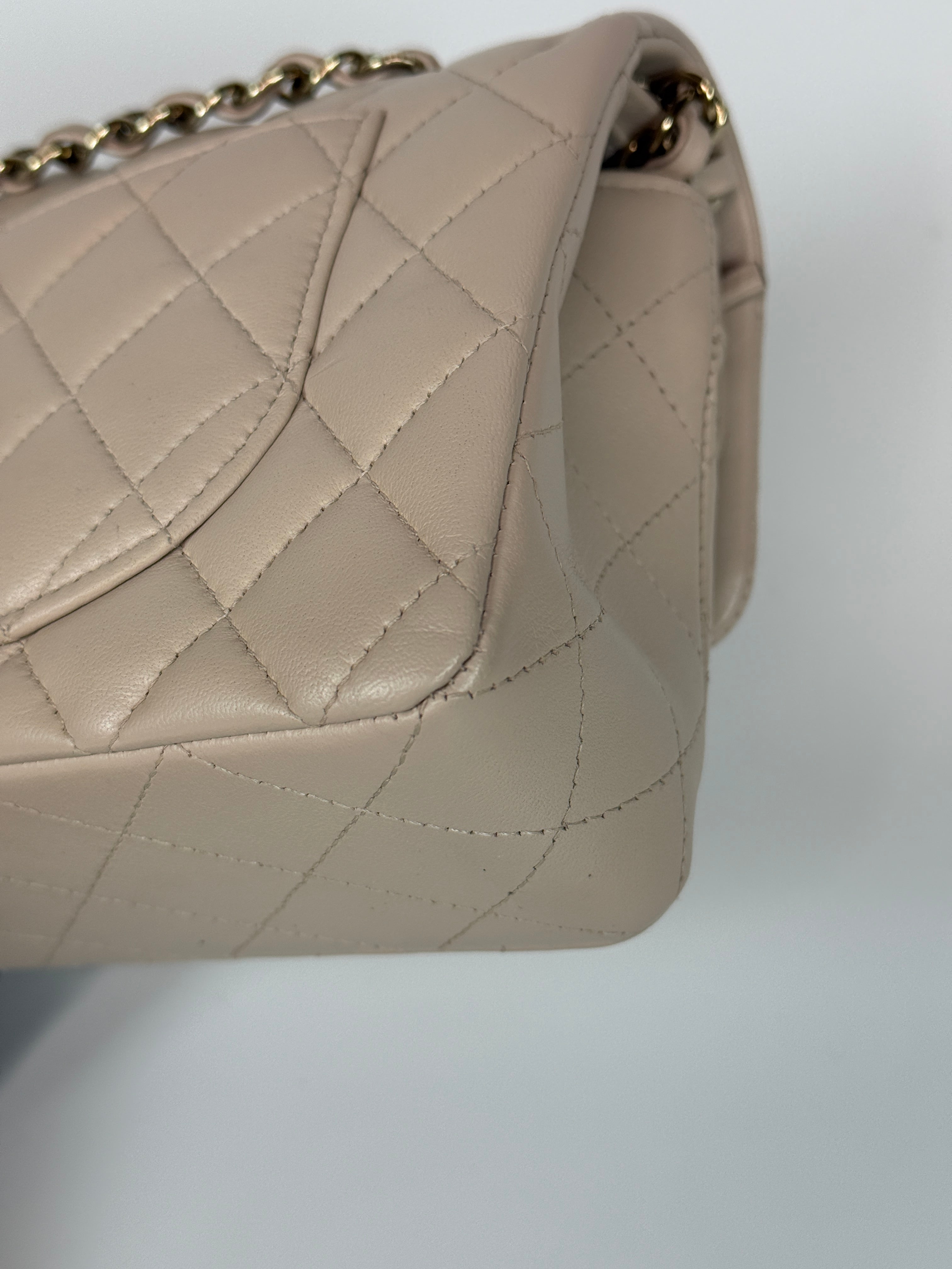 Chanel Chanel Small Classic Double Flap In Mauve Lambskin Leather With PGHW excellent condition, verified by Luxe Cheshire. International, fast  and fully insured delivery. Trusted designer resale.