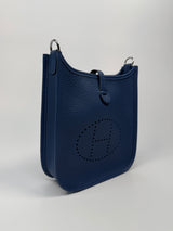 Hermès Evelyne TPM In Blue Tie With PHW
