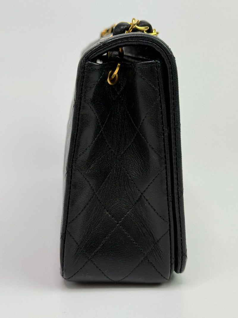 Chanel Vintage Black Lambskin Flap Bag