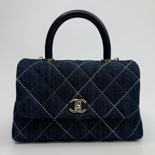 Chanel Small Coco In Denim Canvas With SHW
