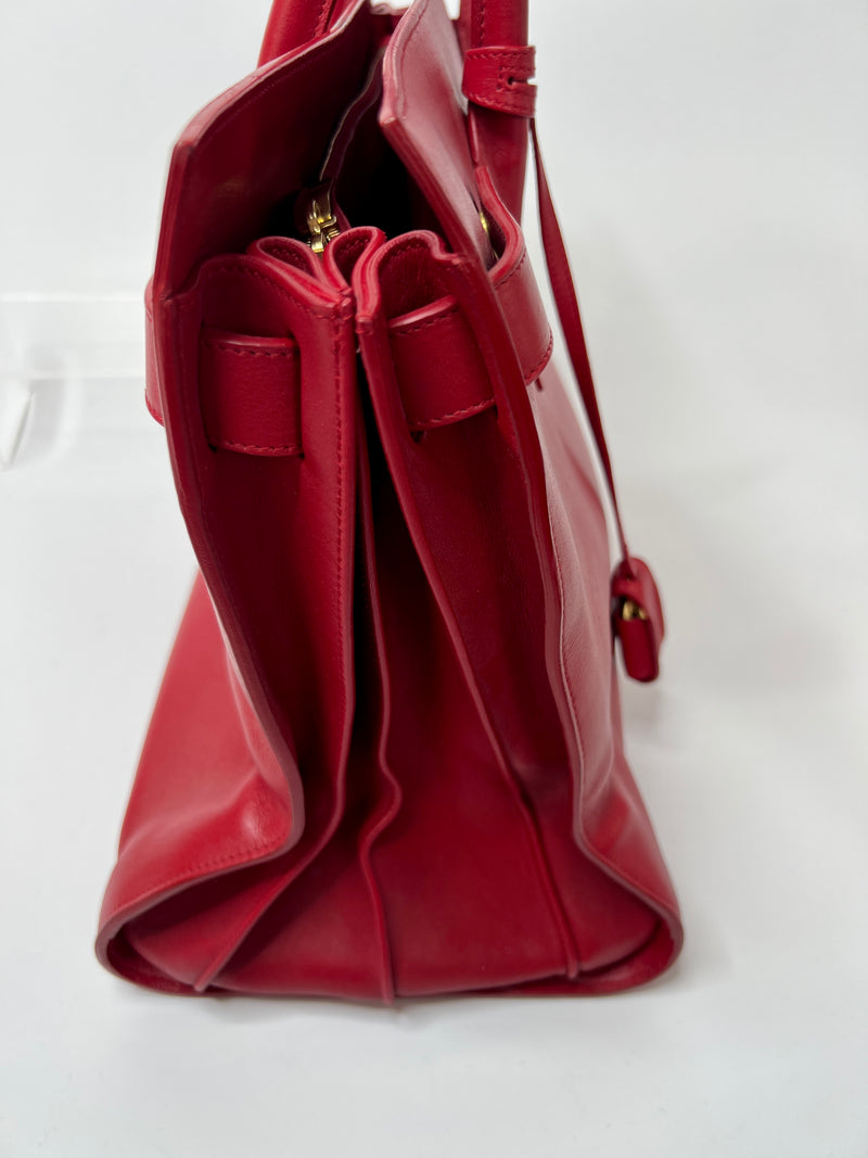 Saint Laurent Sac De Jour In Red Leather