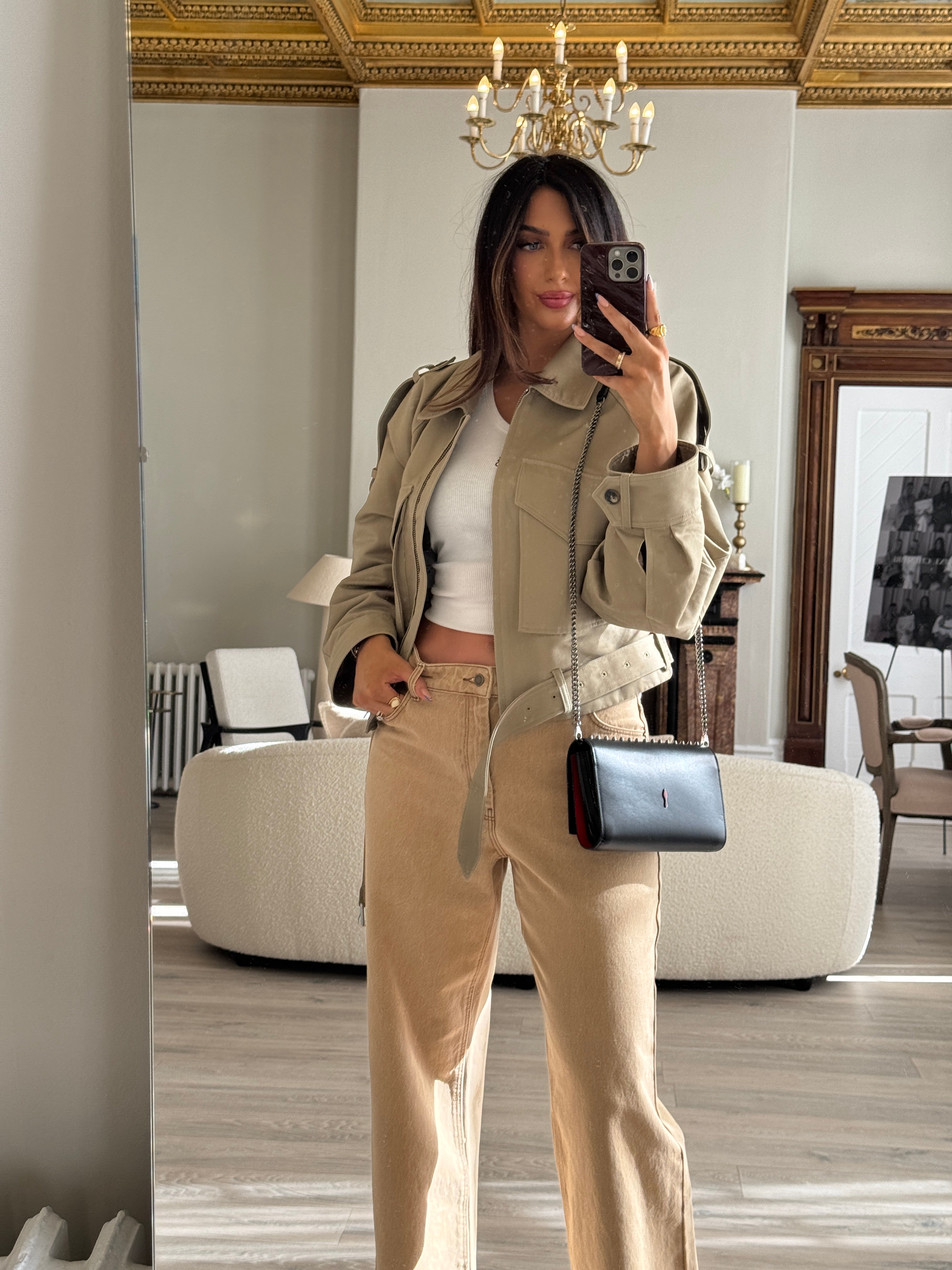 Christian Louboutin Paloma Embellished Leather Clutch