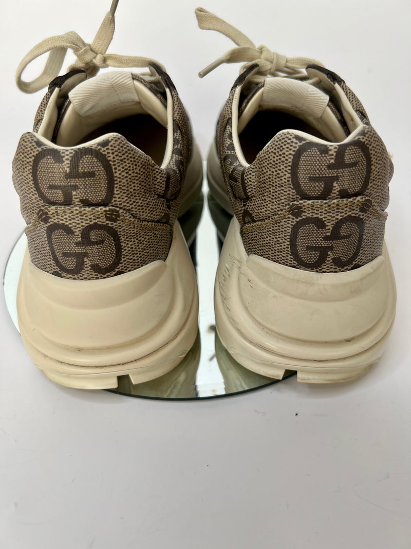Gucci GG Rhyton Monogrammed Leather Sneakers (Size 38 /UK 5)