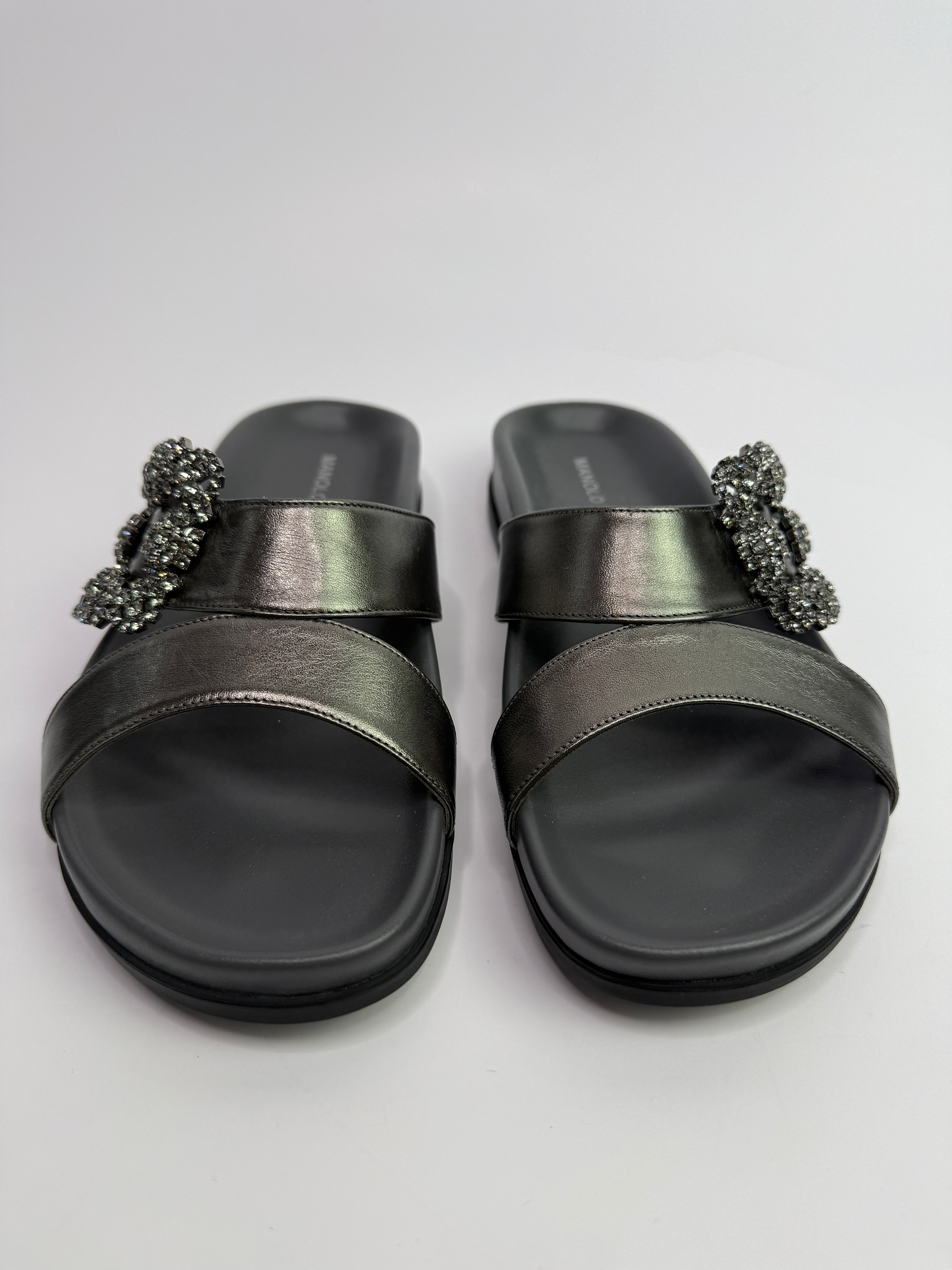 Monolo Blahnik Chilanghi Embellished Sandals (Size 37/UK4)