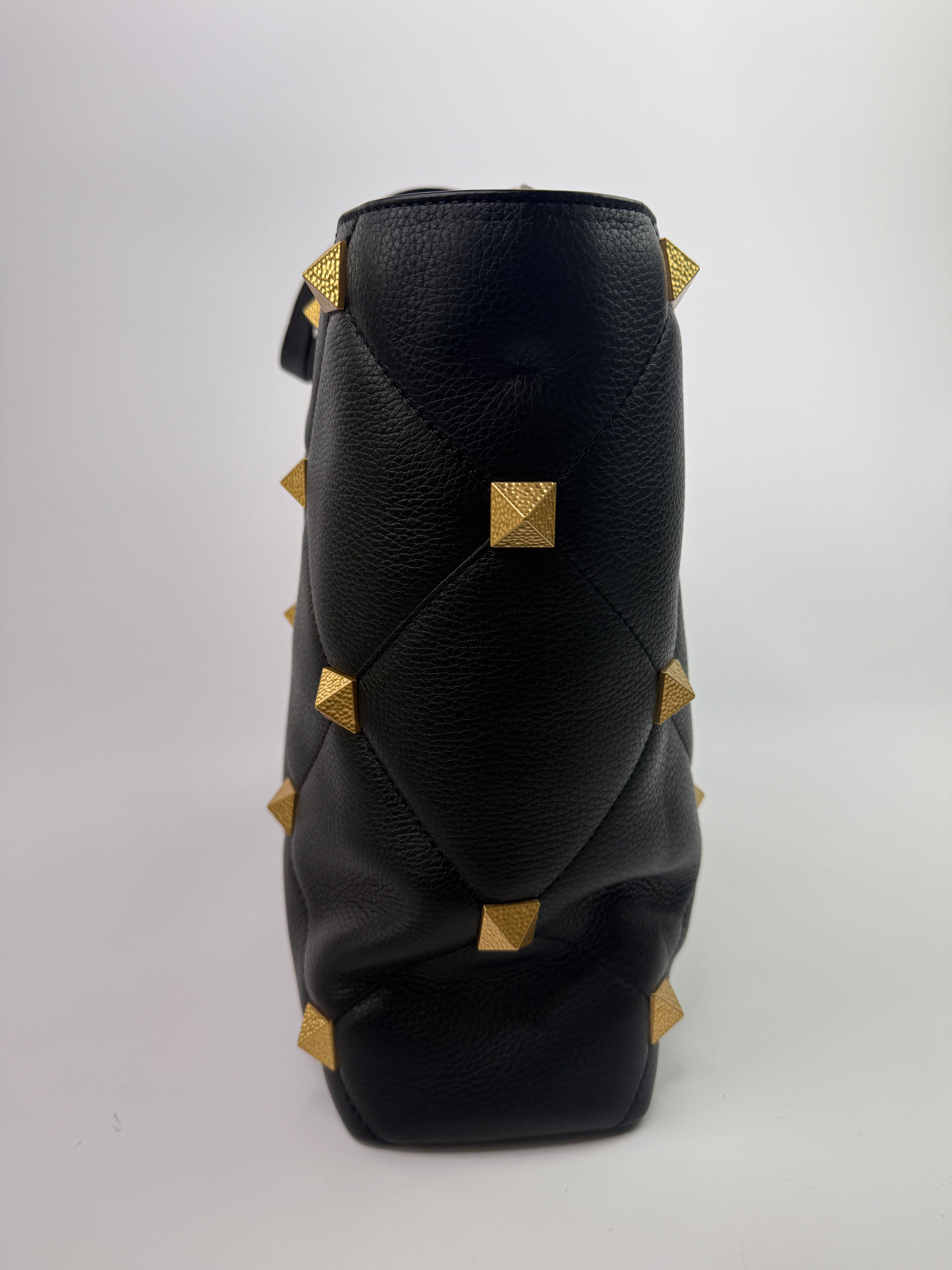 Valentino Garavani Grained Calfskin Quilted Large Roman Stud Tote