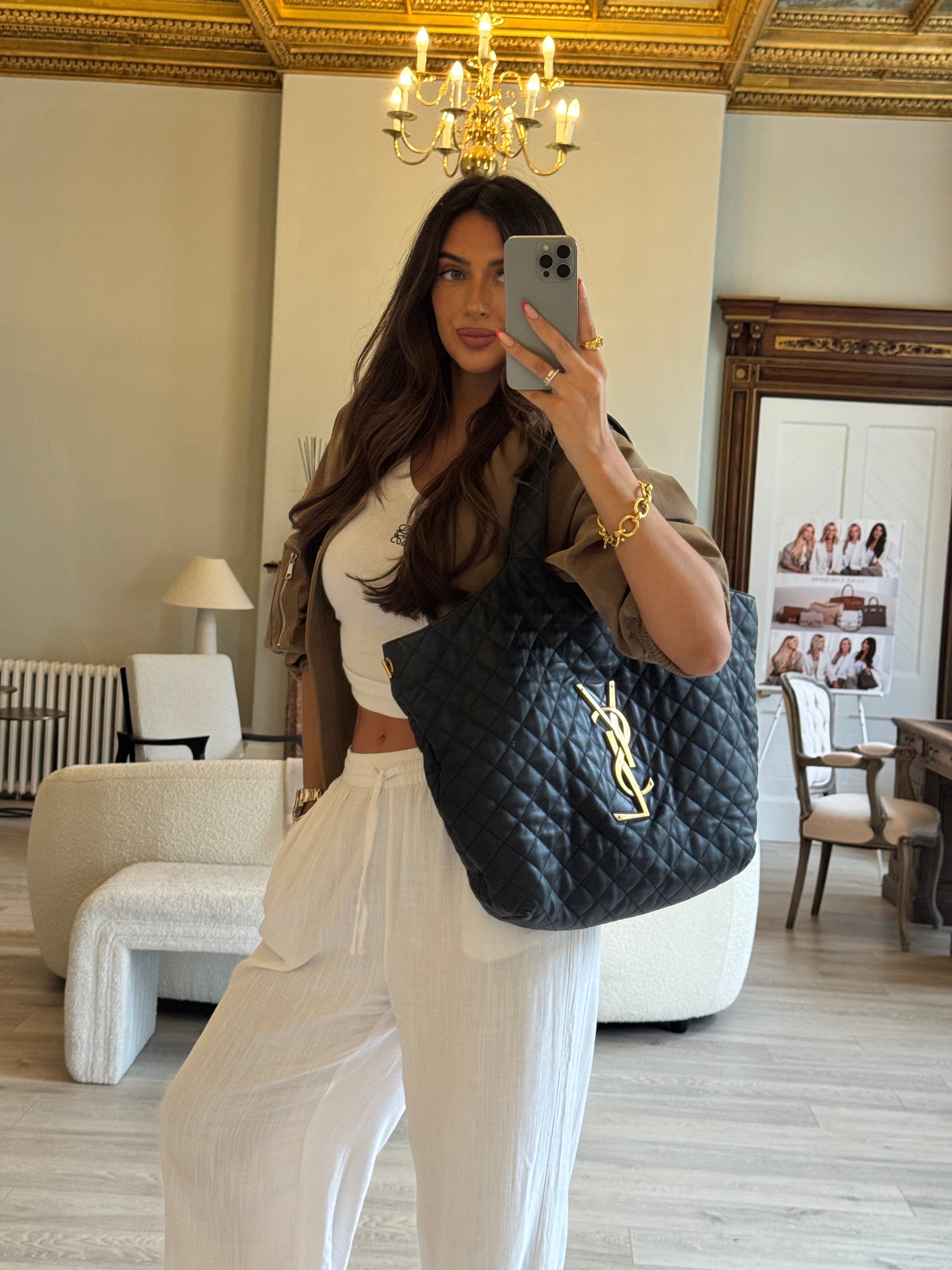 Saint Laurent ICARE Maxi Quilted Leather Shopping Bag