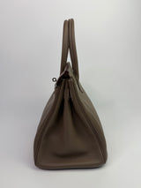 Hermès Birkin 30 In Etoupe Clemence Leather With PHW