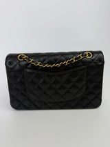 Chanel Medium Classic Double Flap Black Lambskin With GHW