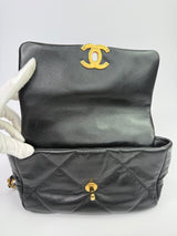 Chanel 19 Small In Black Calfskin Leather