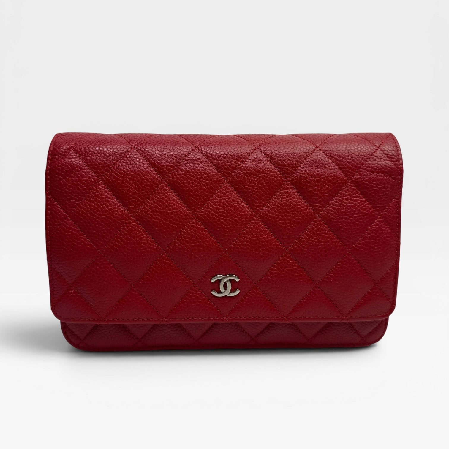 Chanel Wallet On Chain Red Caviar Leather With SHW
