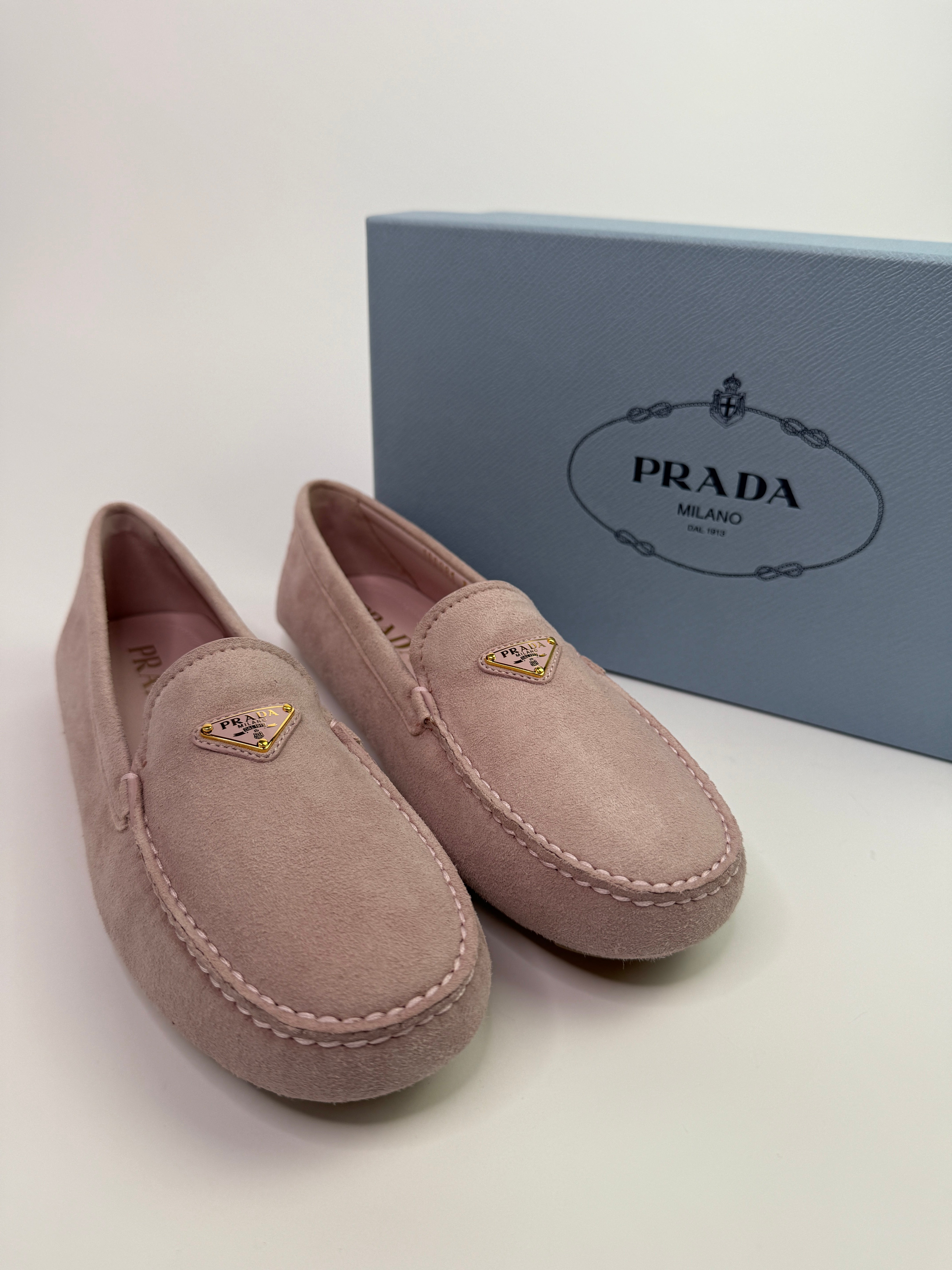 Prada Logo Loafers (Size 38/UK5)