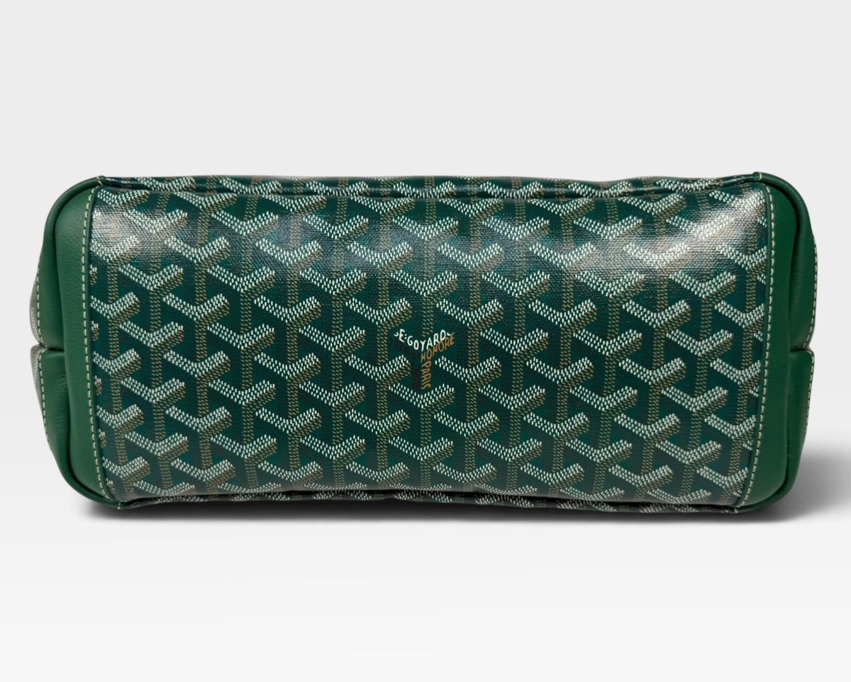 Goyard Artois PM Bag In Green Monogram. 100% authentic and preloved in excellent condition
