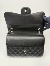 Chanel Black Caviar Leather Jumbo Classic Double Flap SHW