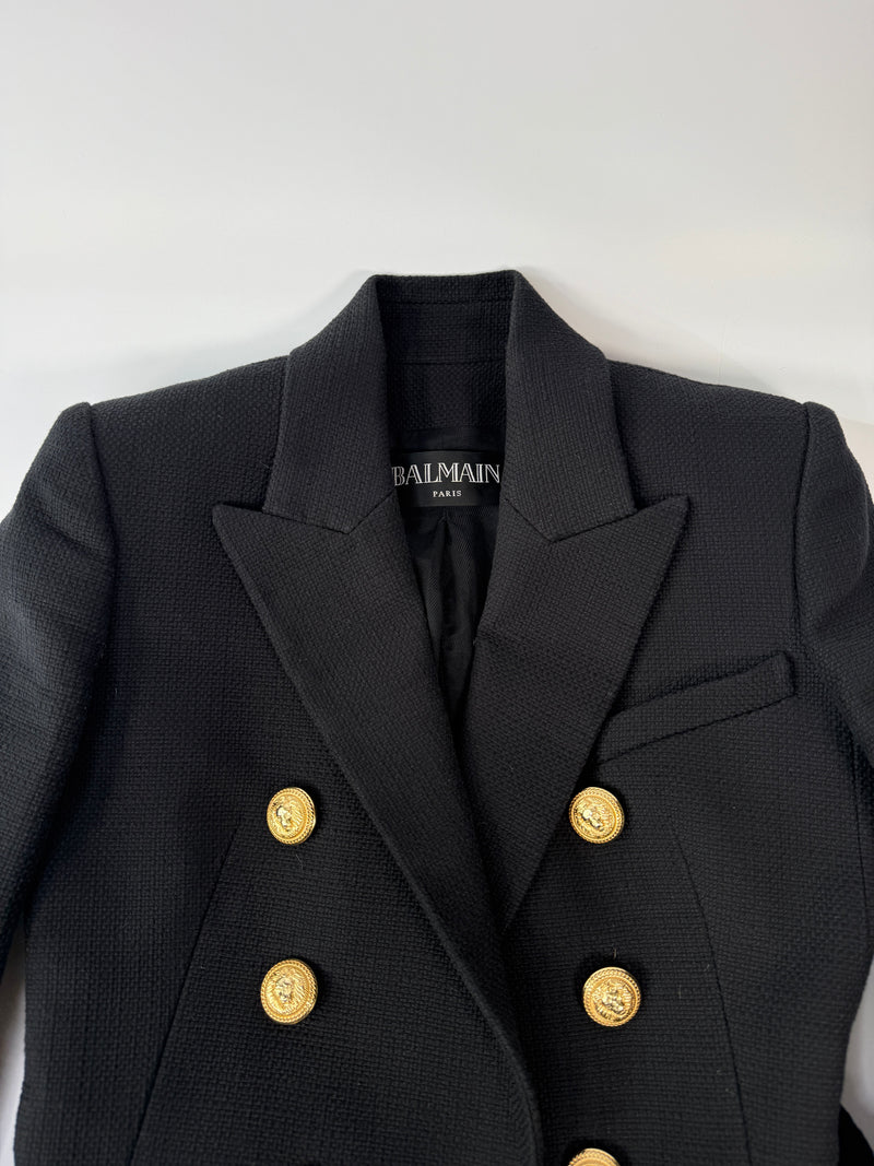 Balmain Black Blazer (Size34/UK6)