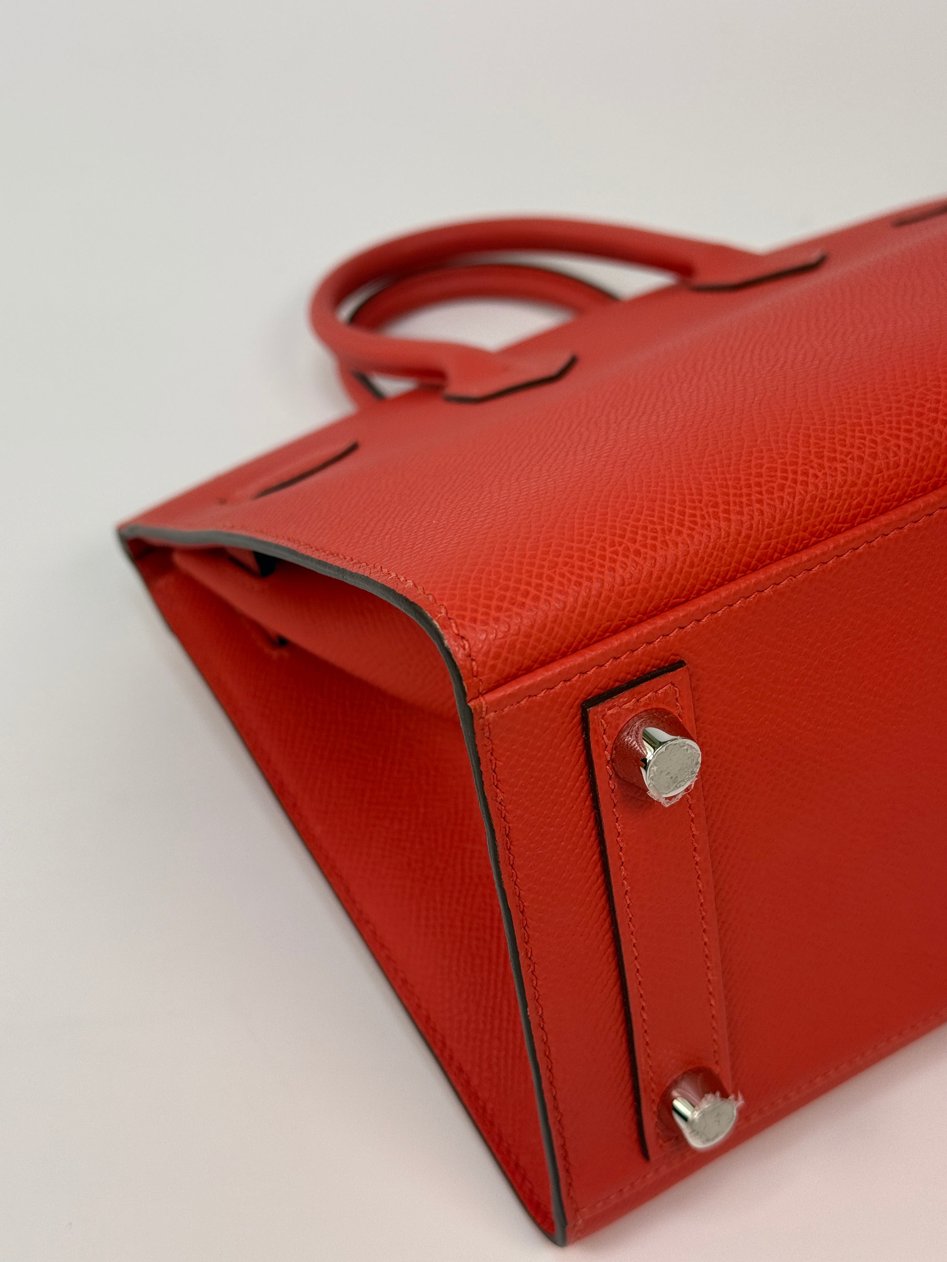 Hermès Birkin 25 Sellier In Capucine Epsom Leather With Palladium Hardware