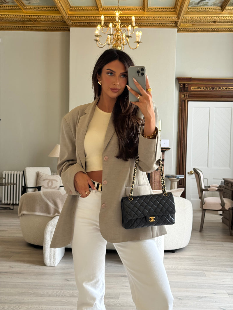 Chanel Medium Classic Double Flap Black Lambskin With GHW
