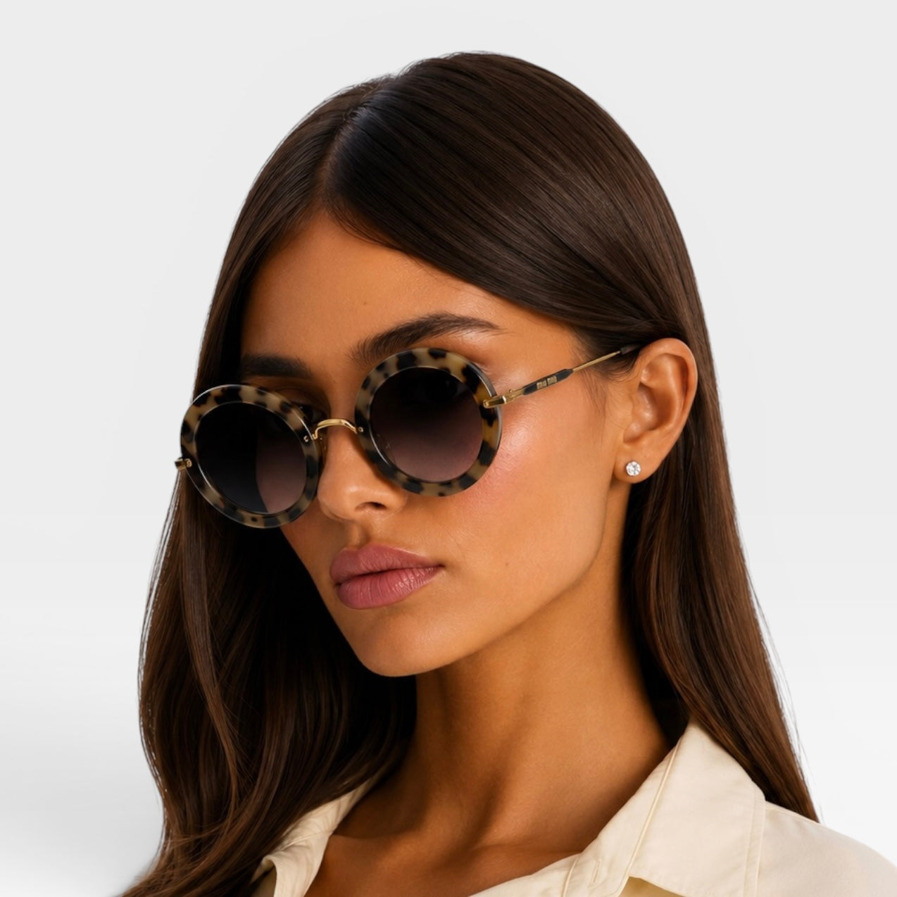 MiuMiu Over Sized Round Sunglasses