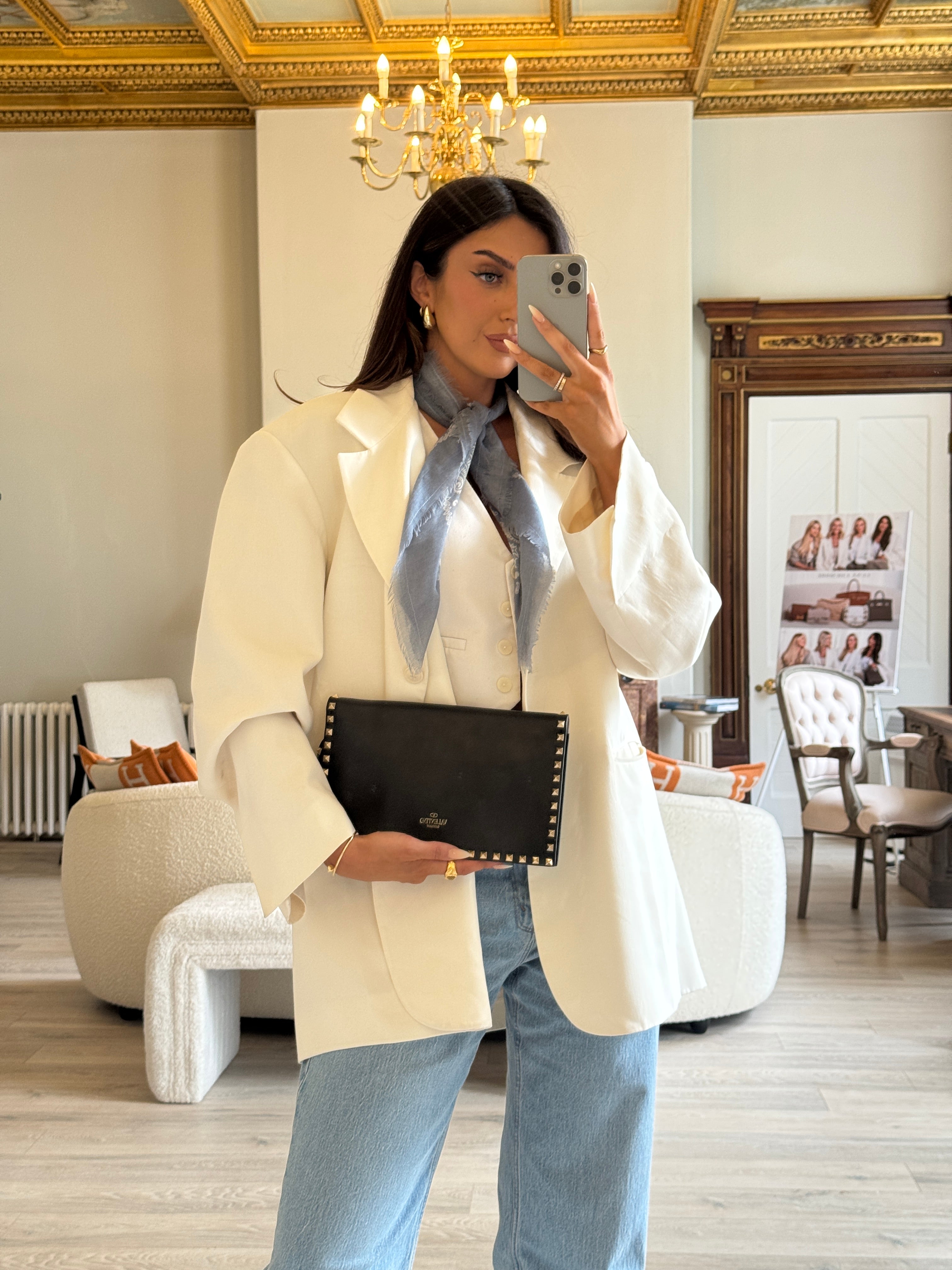 Valentino Garavani Rockstud Wristlet Clutch