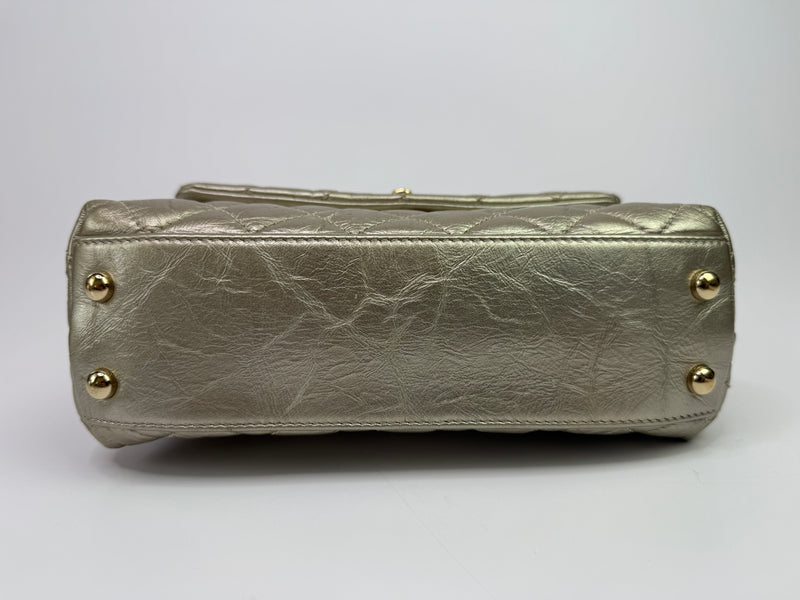 Chanel Small Coco In Gold Crumpled Calfskin With GHW