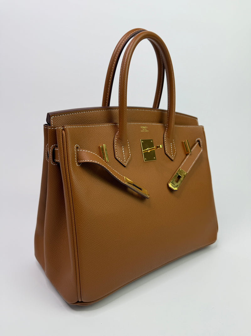 Hermès Birkin 30 In Gold Sellier Epsom Leather GHW