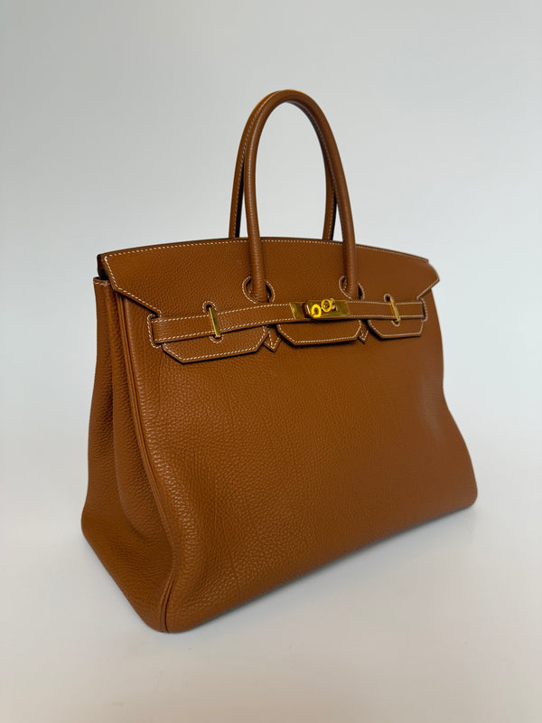 Hermès Birkin 35 In Gold Togo Leather With GHW