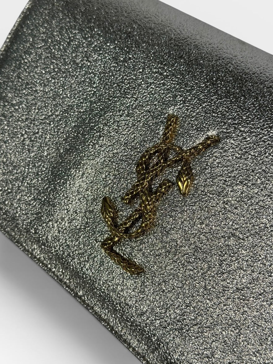 Saint Laurent Cassandre Clutch In Champagne Gold. Authentic and preloved in very good condition.