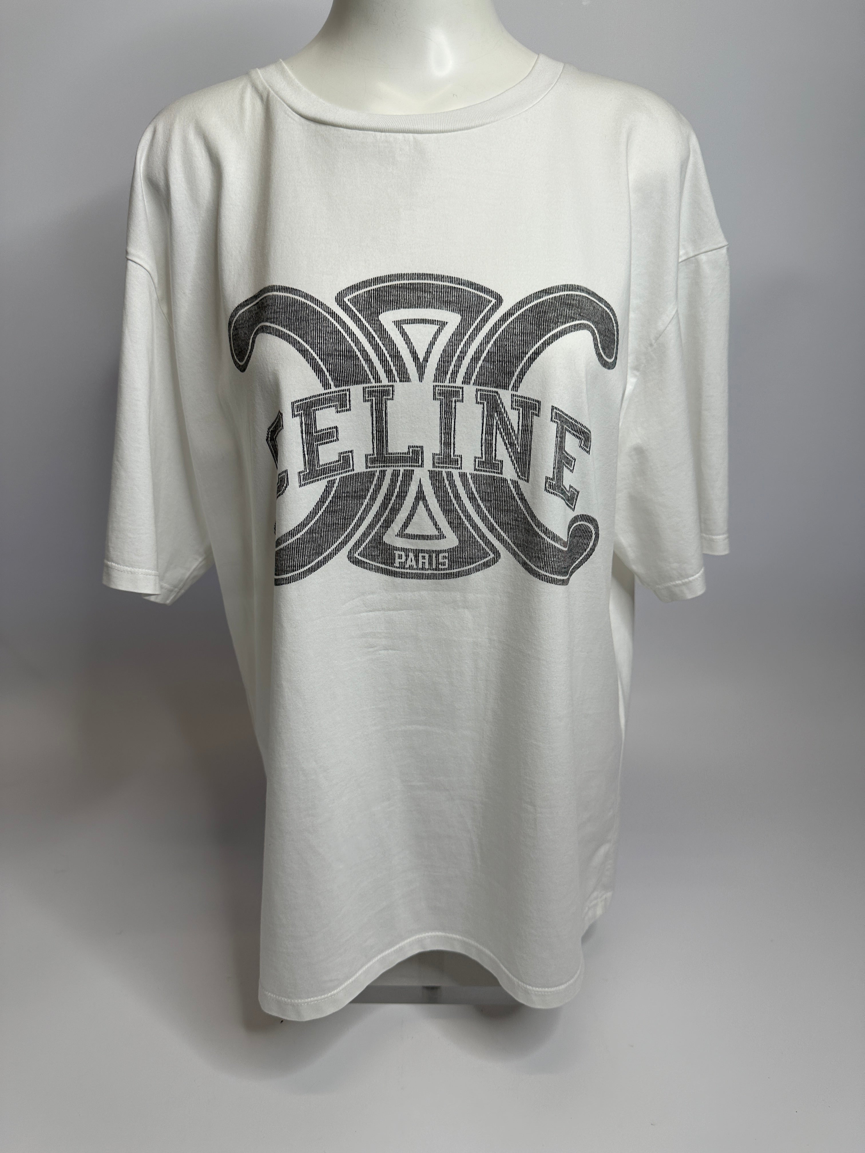 Celine Oversized Triomphe T-Shirt (Size XS )