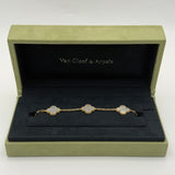 Van Cleef & Arpels Vintage Alhambra Bracelet, 5 Motifs Mother Of Pearl
