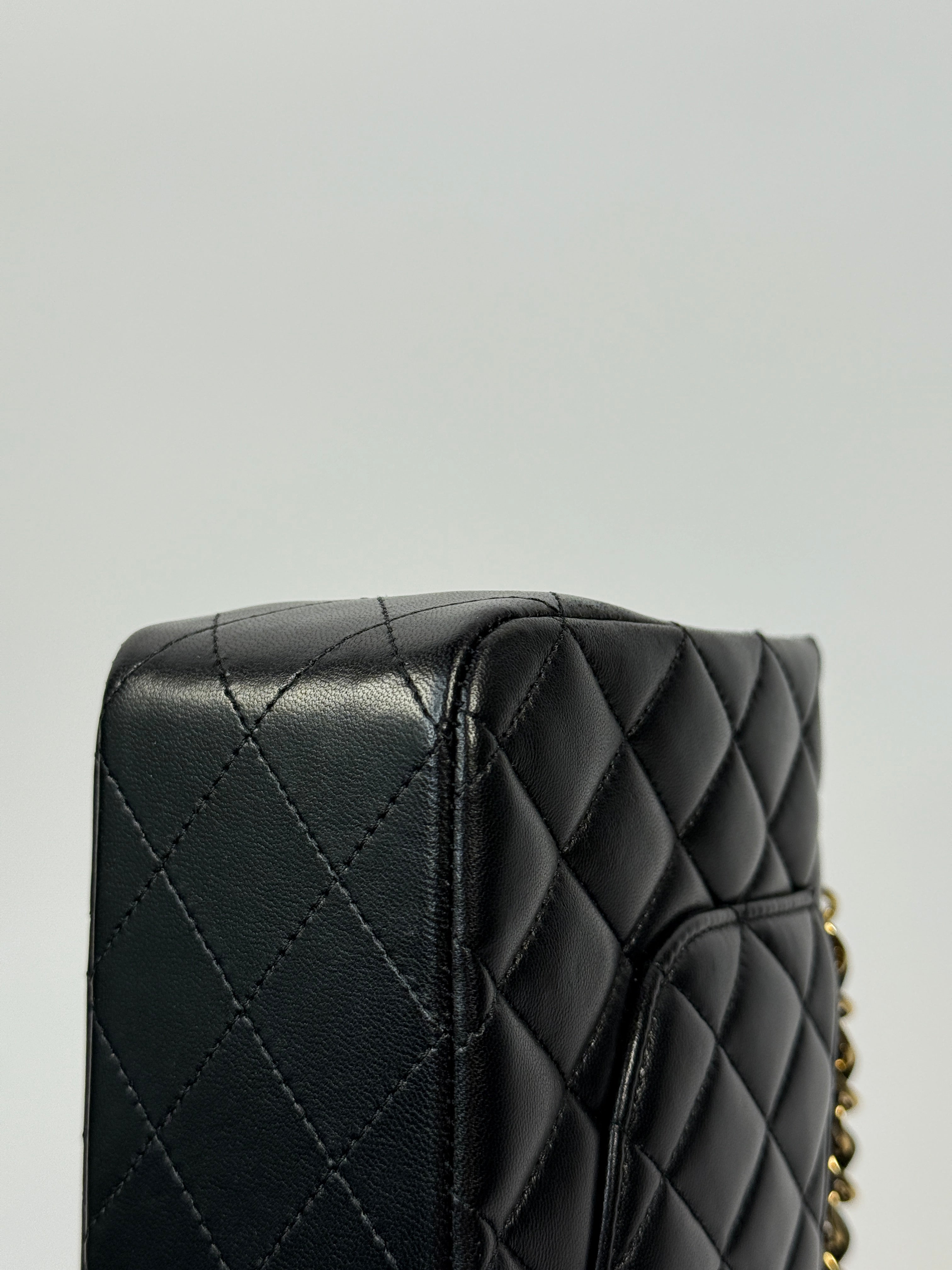 Chanel Medium Classic Double Flap Black Lambskin With Gold Hardware
Pre Loved & Authentic 