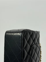 Chanel Medium Classic Double Flap Black Lambskin With GHW