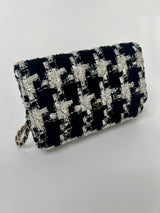 Chanel Wallet On Chain In Houndstooth