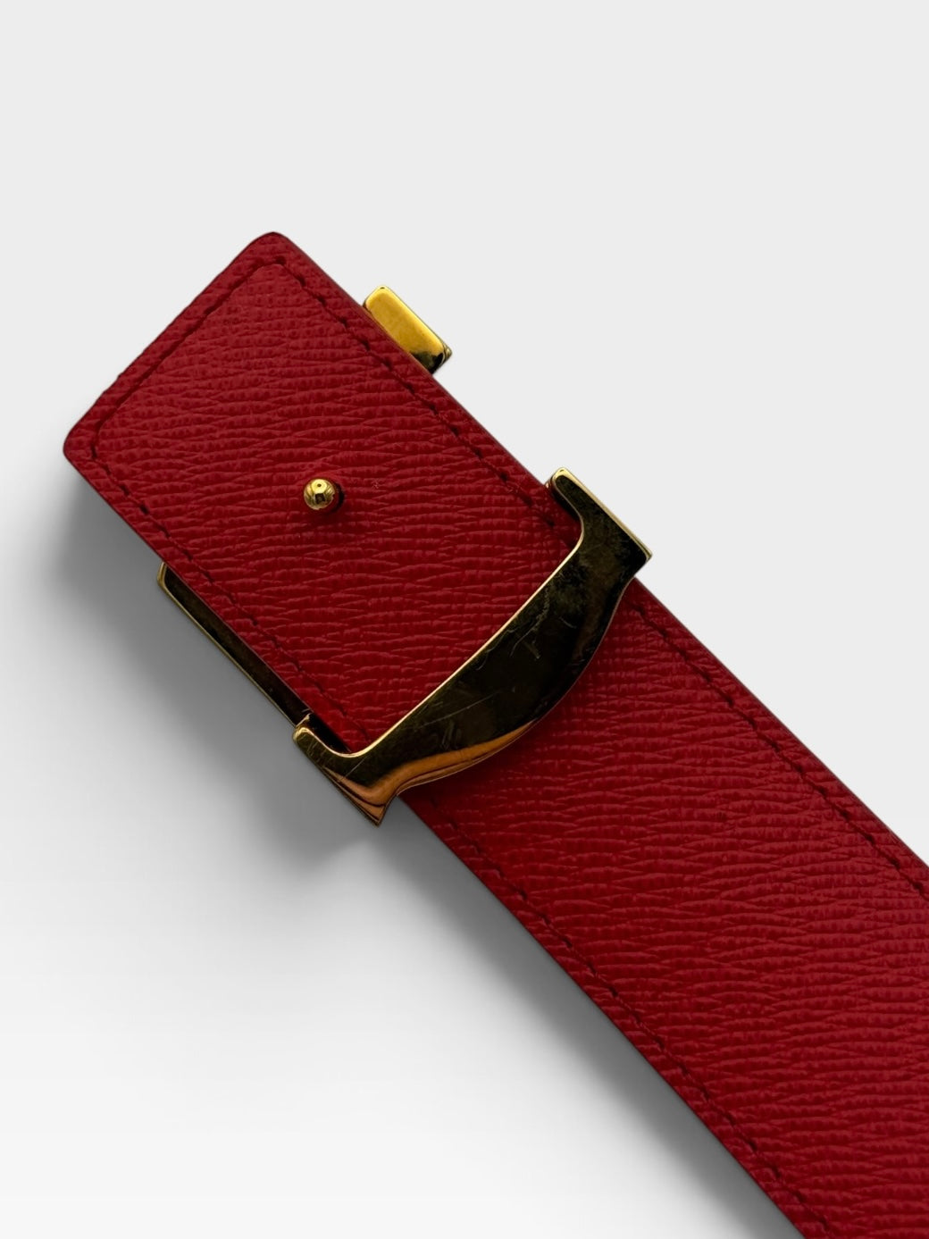 Louis Vuitton Iconic 25MM Reversible Belt Monogram/Red. 100% authentic and preloved in excellent condition