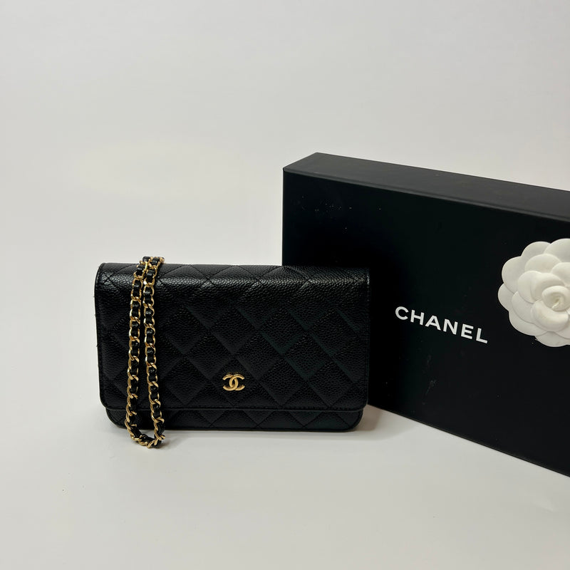 Chanel Wallet On Chain In Black Caviar Leather