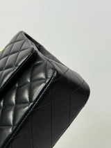 Chanel Medium Classic Double Flap Black Lambskin With GHW