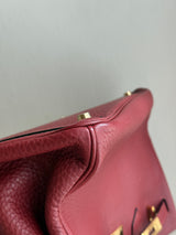Hermès Birkin 30 In Rouge H Clemence Leather GHW