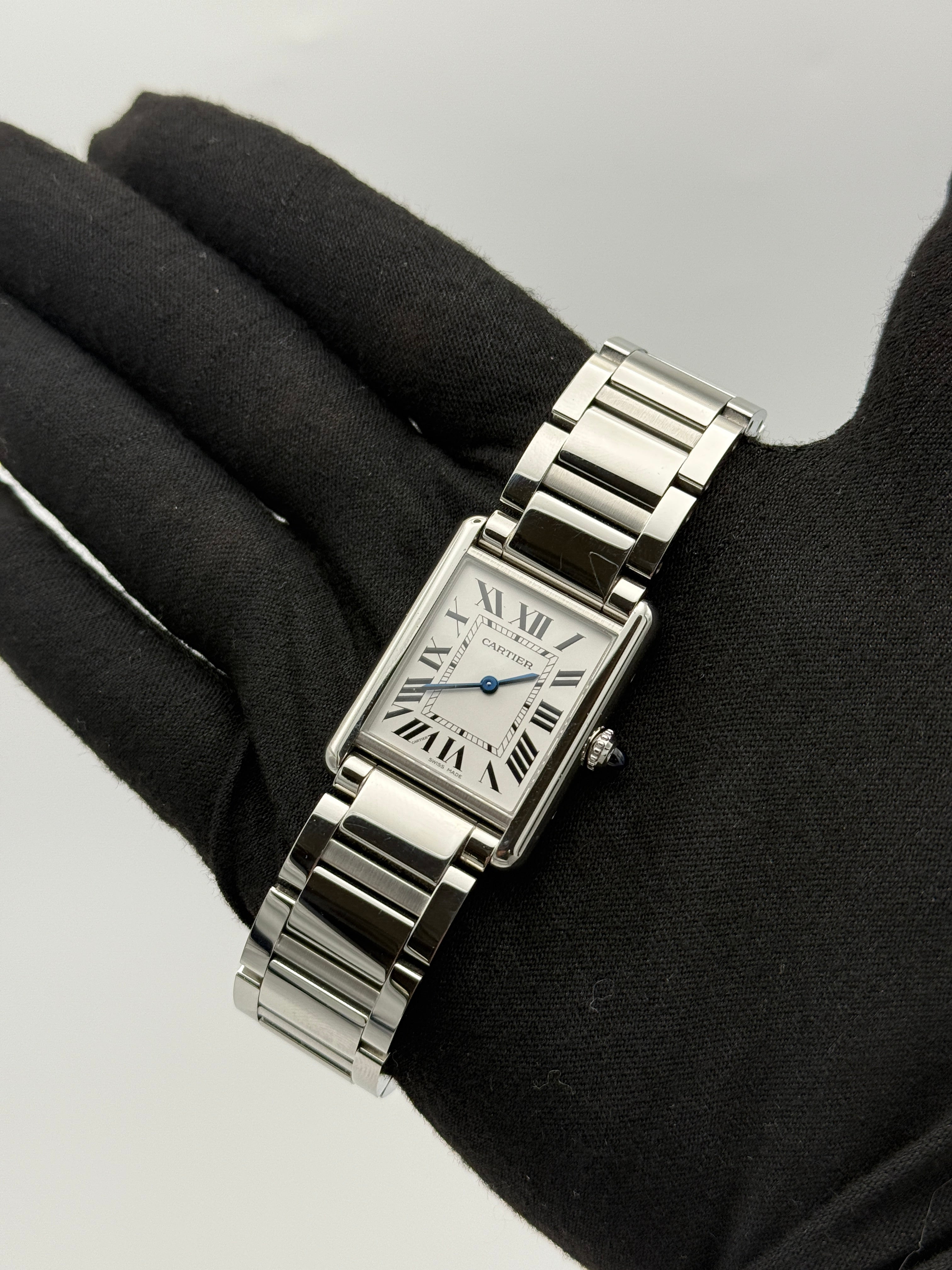 Cartier Tank Watch - Large Stainless Steel. Authentic and preloved. Excellent condition