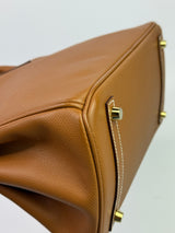 Hermès Birkin 30 In Gold Sellier Epsom Leather GHW