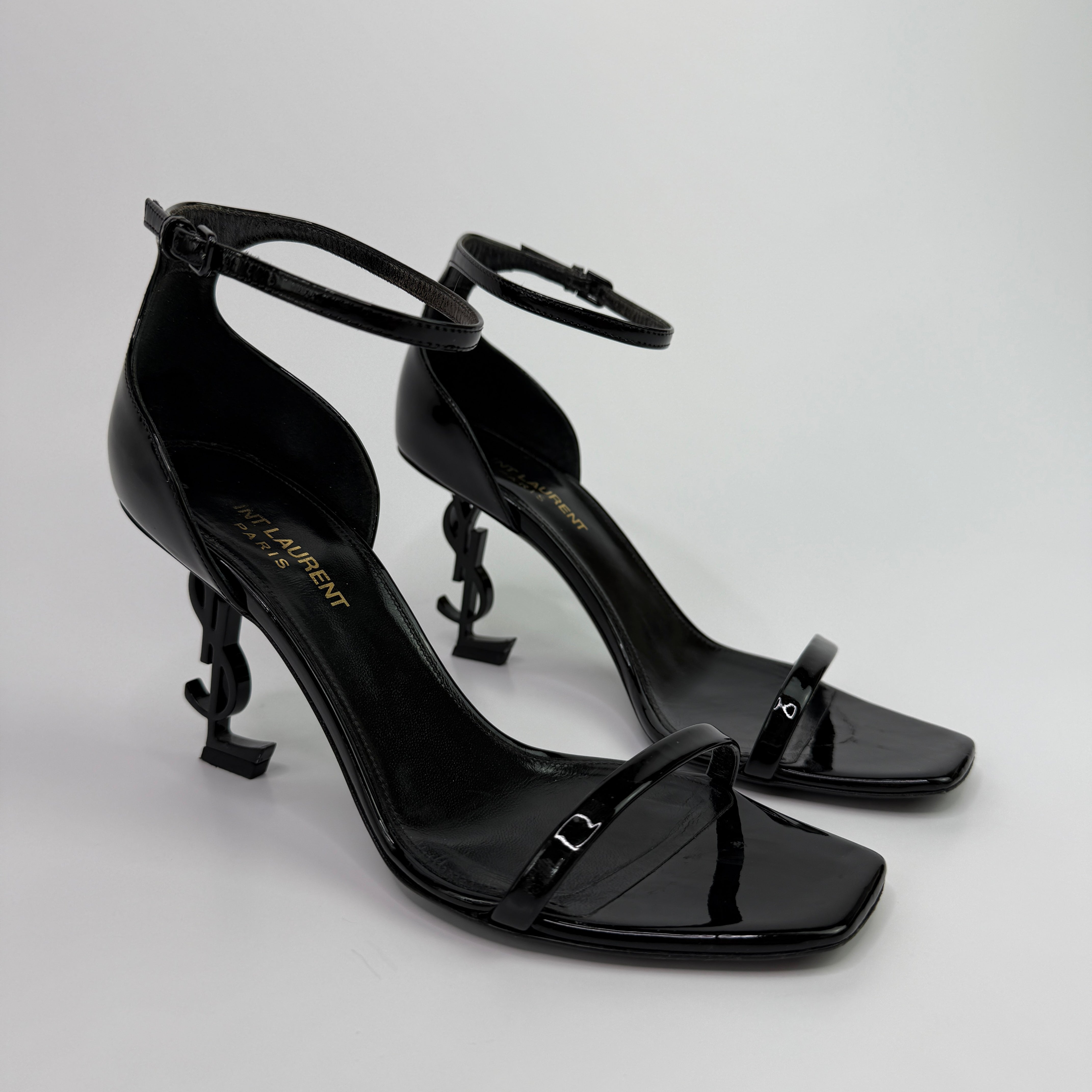 Saint Laurent Black Opyum Sandals (Size 37.5/UK4.5)