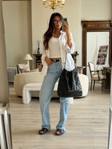 Chanel 22 Large In Black Calfskin Leather With GHW