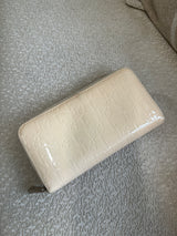 Christian Dior Patent Oblique Cream Long Wallet